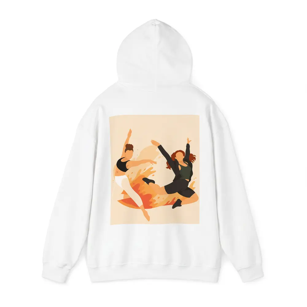 Two Women Dancing Flat Art Style – Hoodies