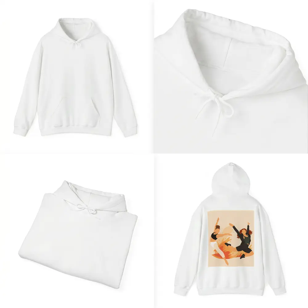 Two Women Dancing Flat Art Style – Hoodies