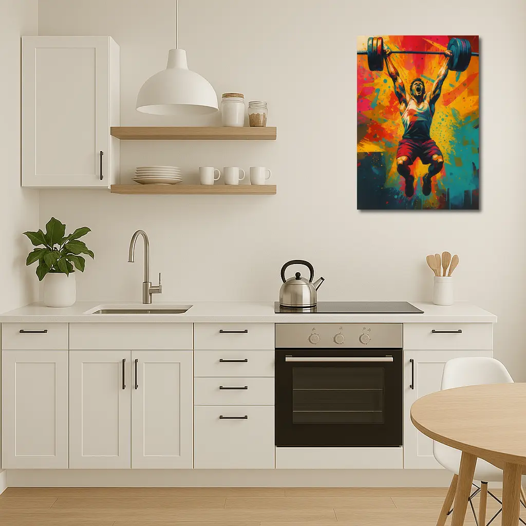 Weightlifter Snatch Colorful Explosive Pop Art – Wall Art