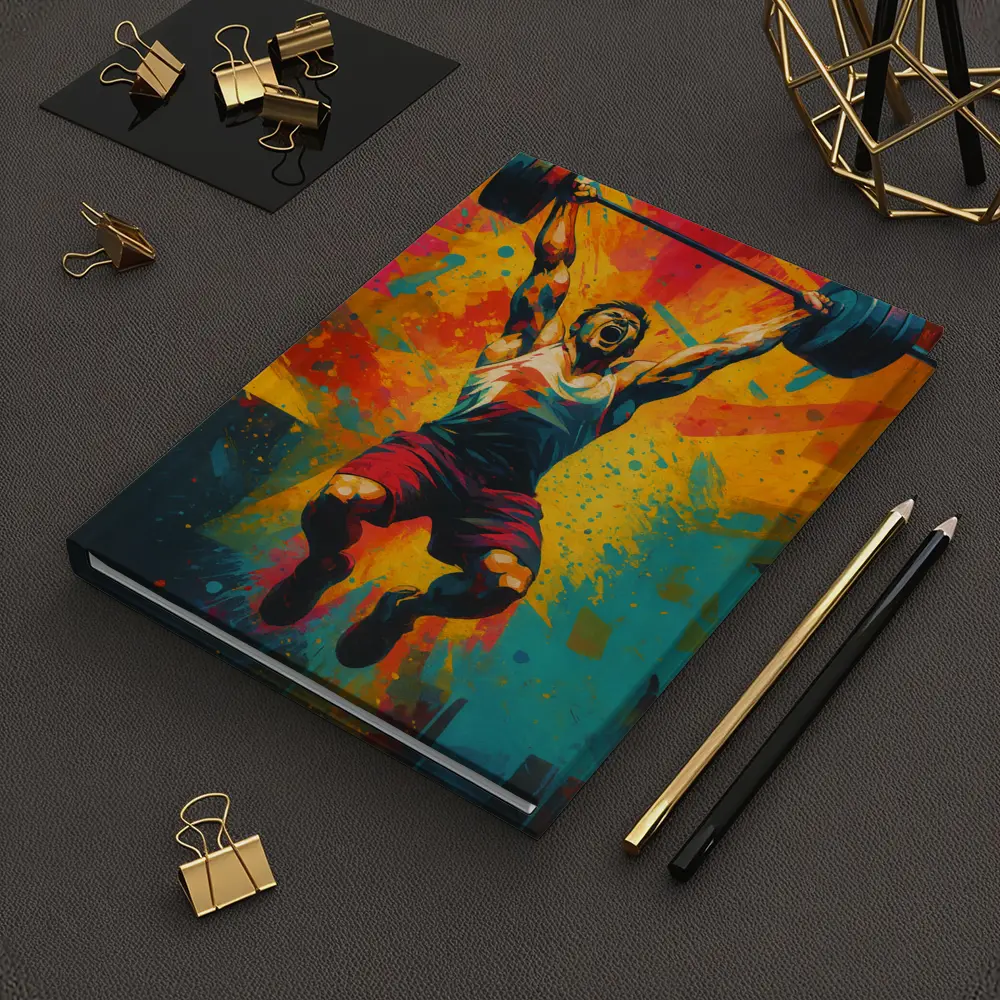 Weightlifter Snatch Colorful Explosive Pop Art – Notebooks