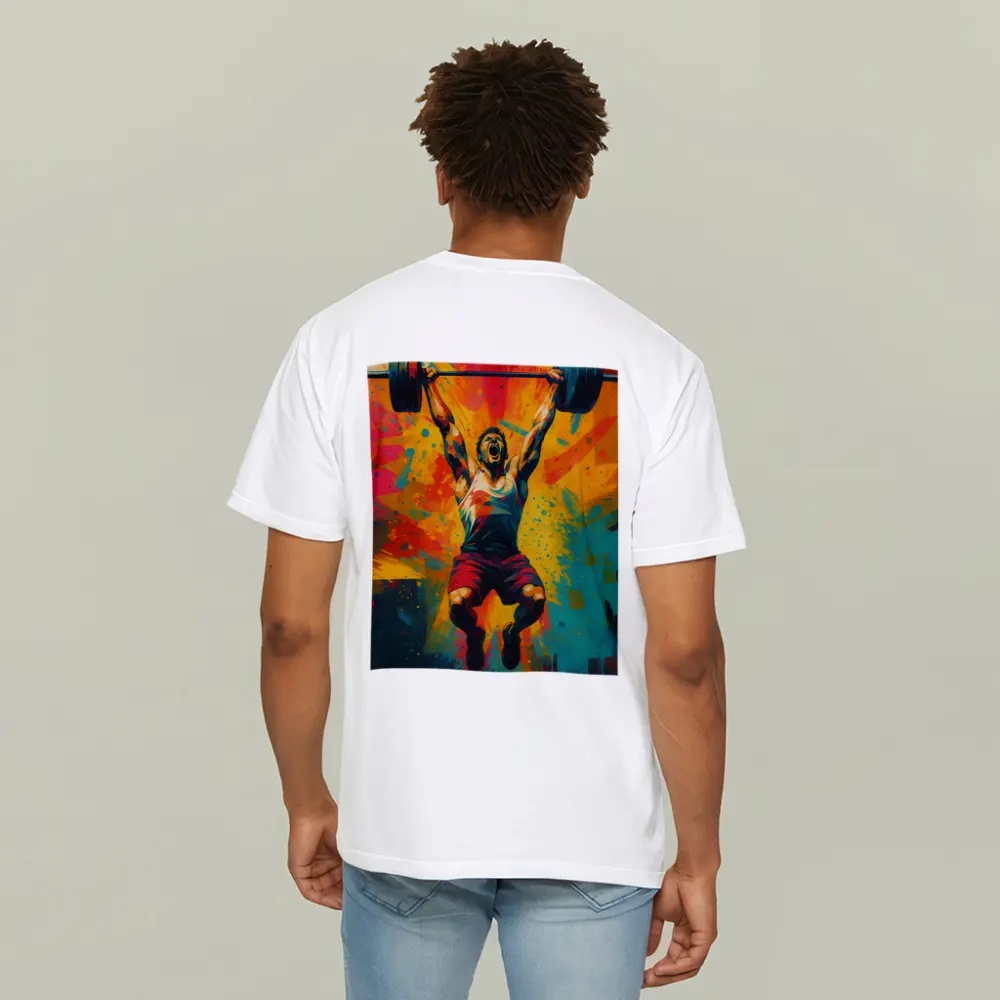 Weightlifter Snatch Colorful Explosive Pop Art – T-Shirts