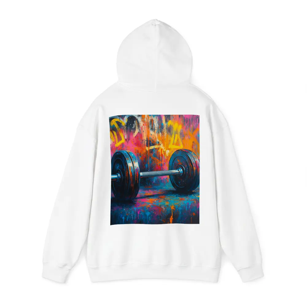 Dumbbell Graffiti Street Art Gym Painting – Hoodies