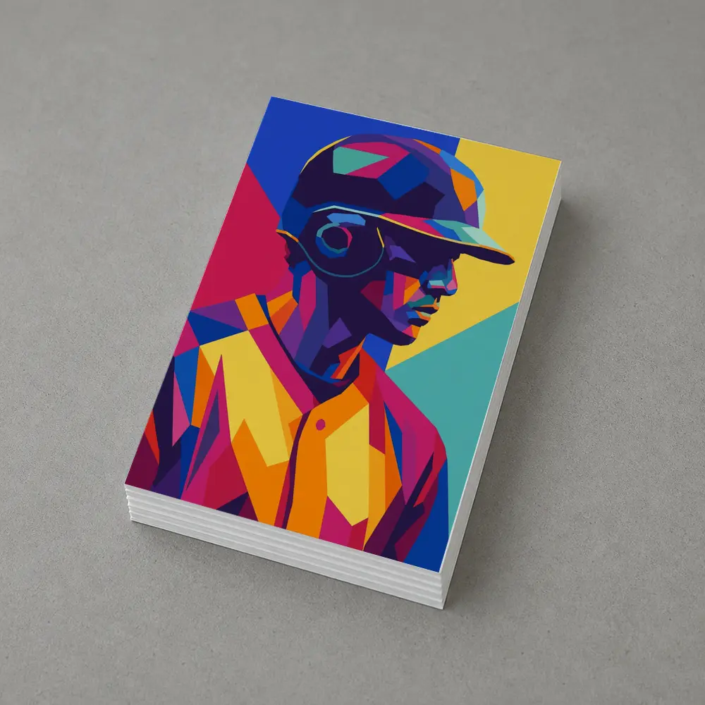 Baseball Player Bold Geometric Pop Art – Postcards