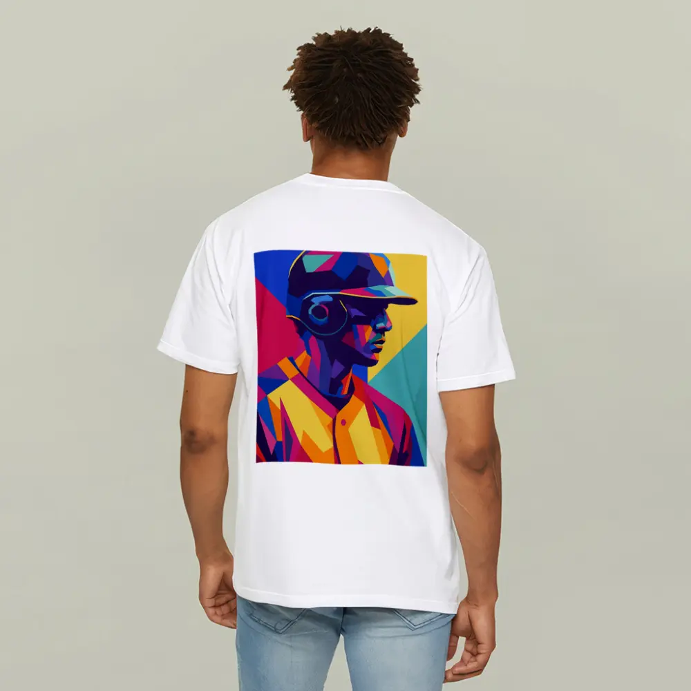 Baseball Player Bold Geometric Pop Art – T-Shirts