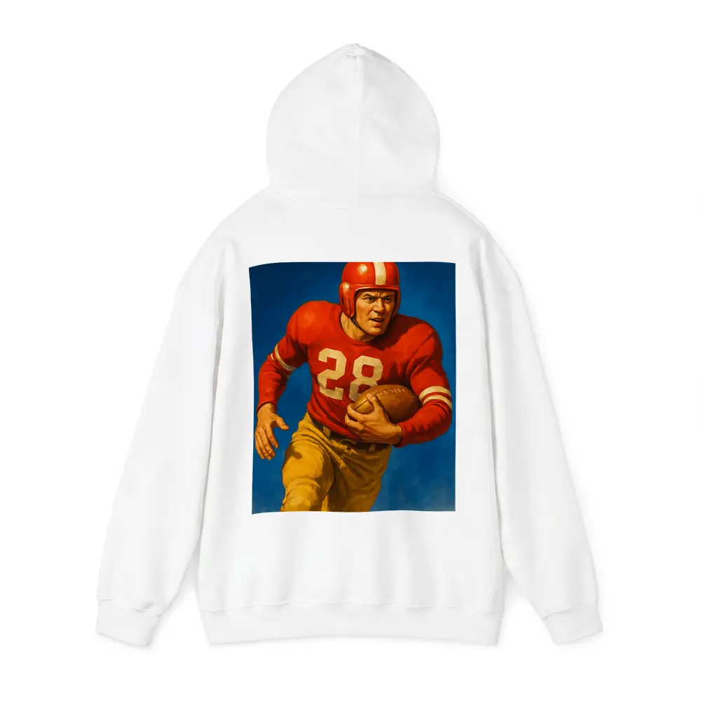 Retro Football Player Number Twenty Eight Blue – Hoodies