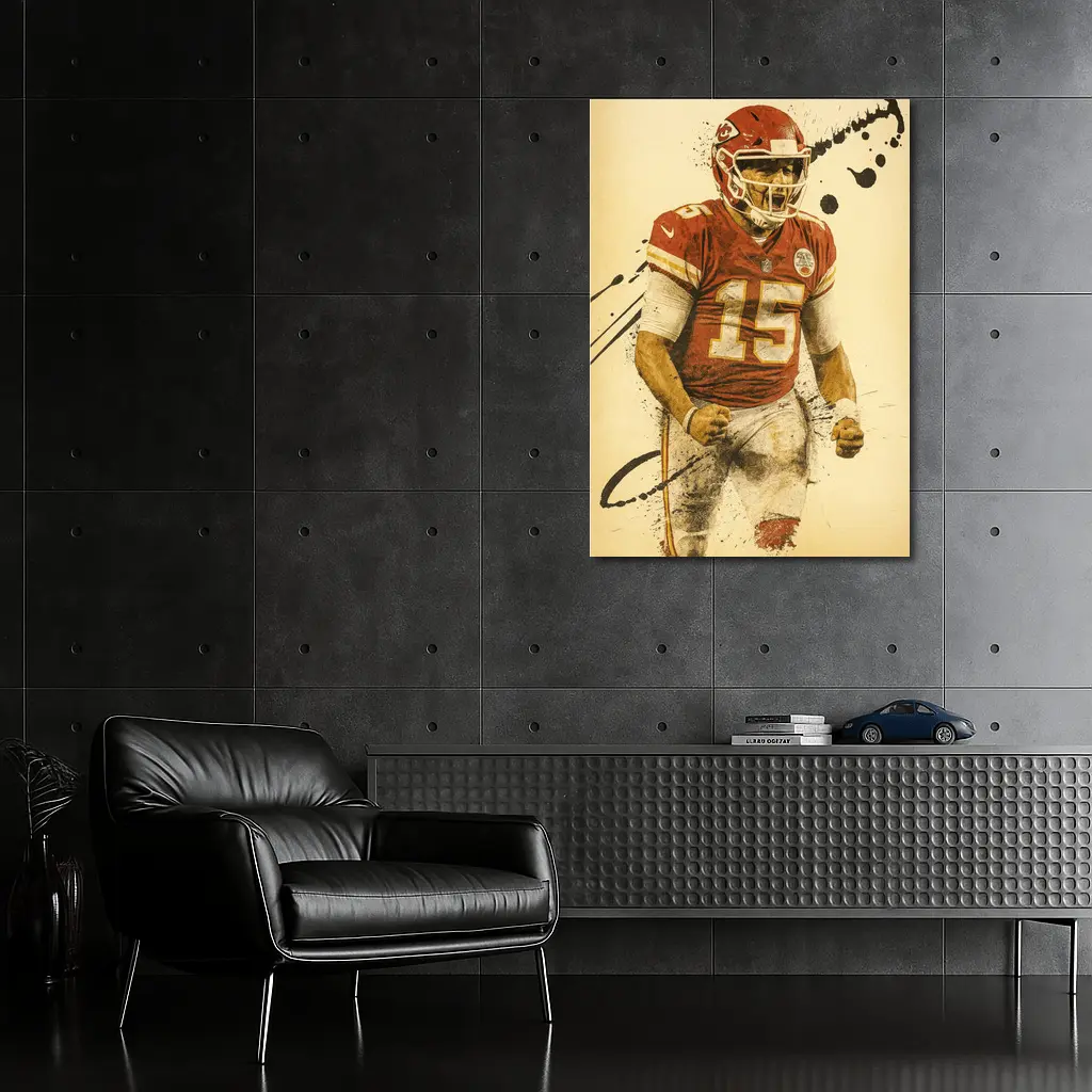 Kansas City Chiefs Number Fifteen Quarterback Art – Wall Art