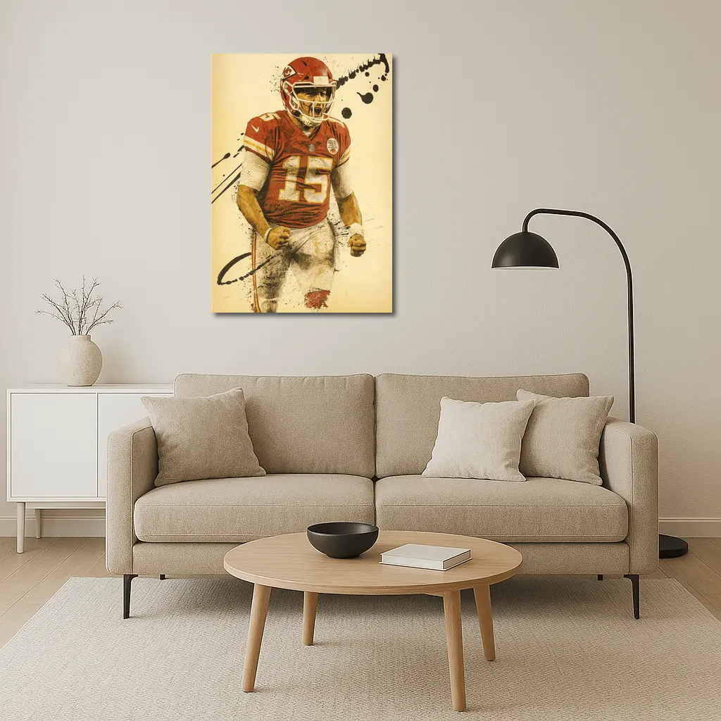 Kansas City Chiefs Number Fifteen Quarterback Art – Wall Art