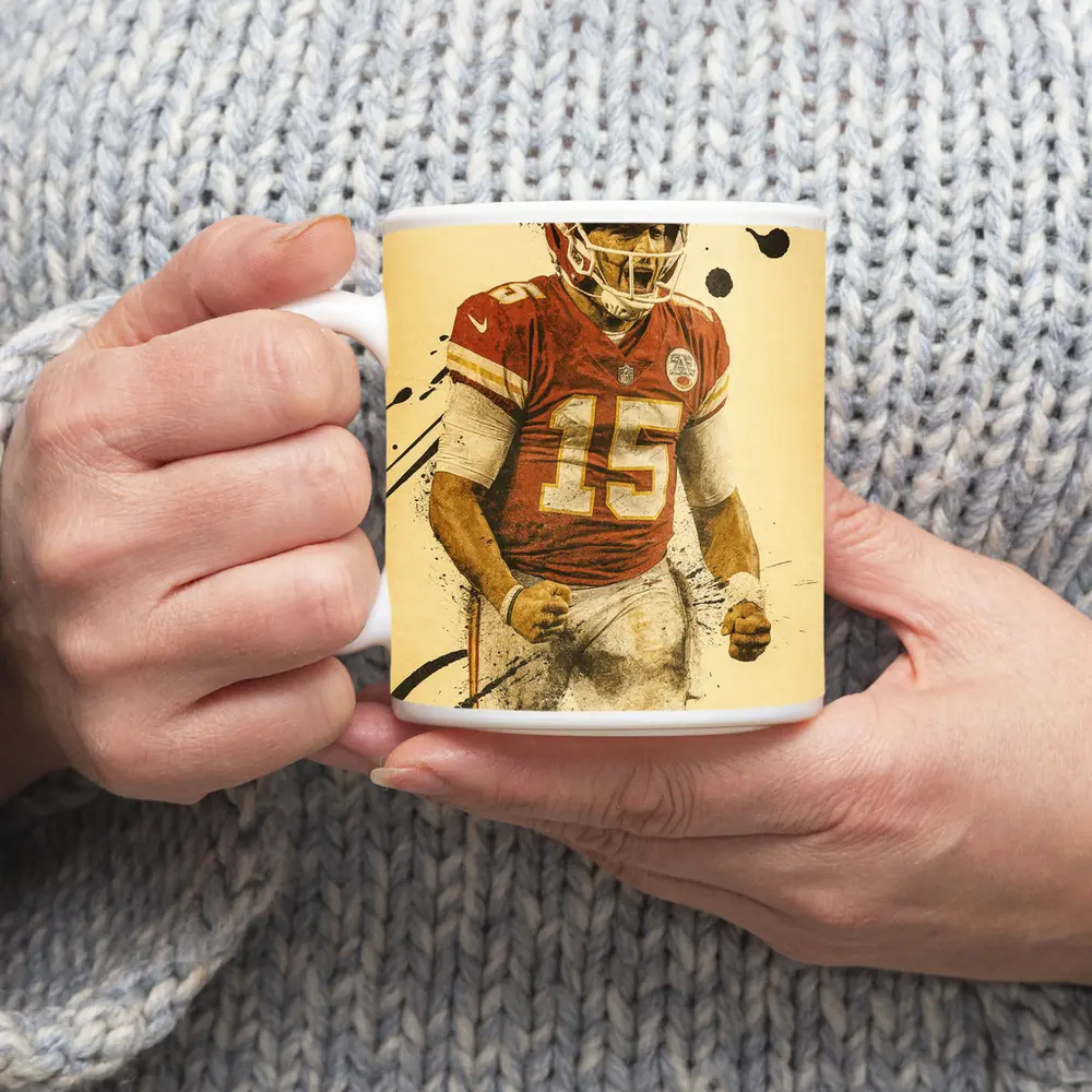Kansas City Chiefs Number Fifteen Quarterback Art – Mugs