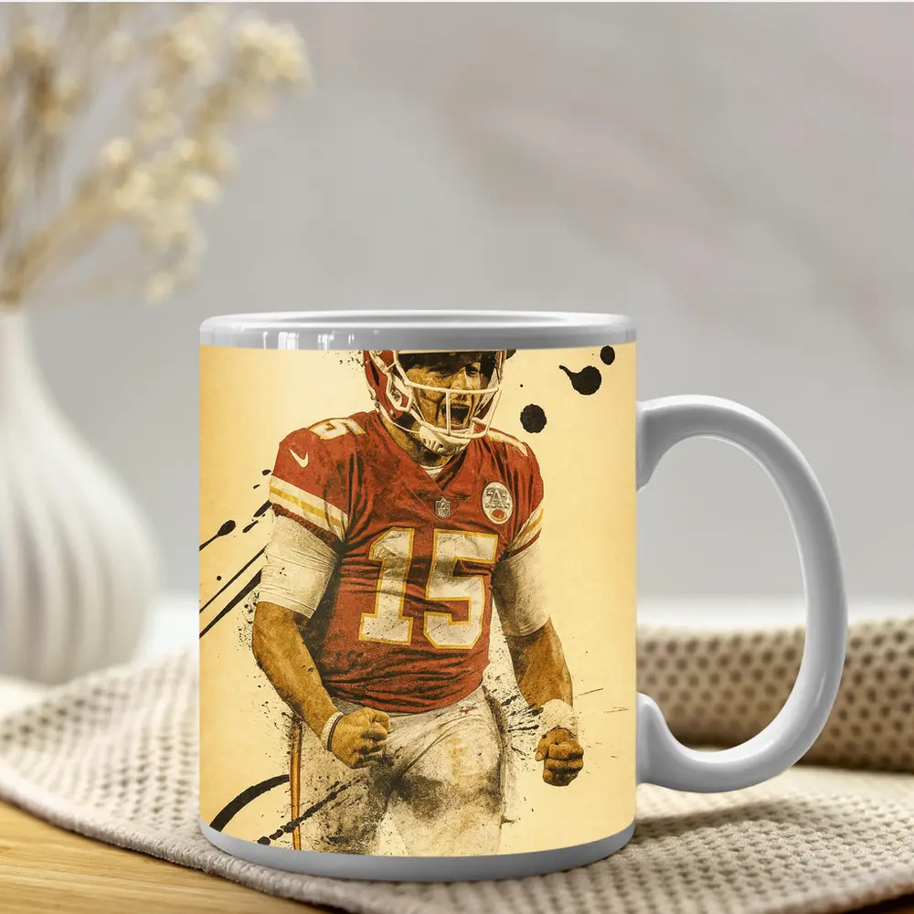 Kansas City Chiefs Number Fifteen Quarterback Art – Mugs