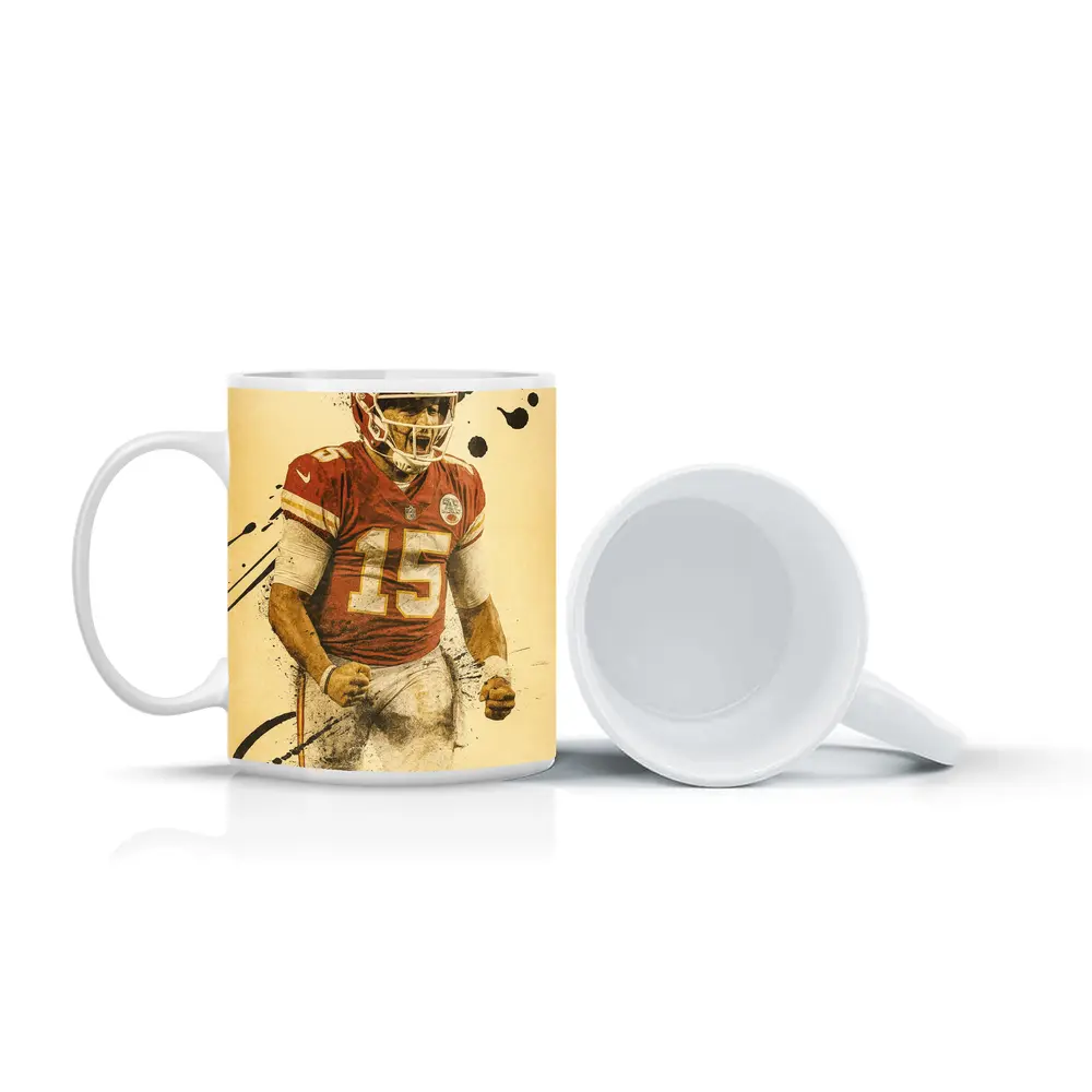 Kansas City Chiefs Number Fifteen Quarterback Art – Mugs