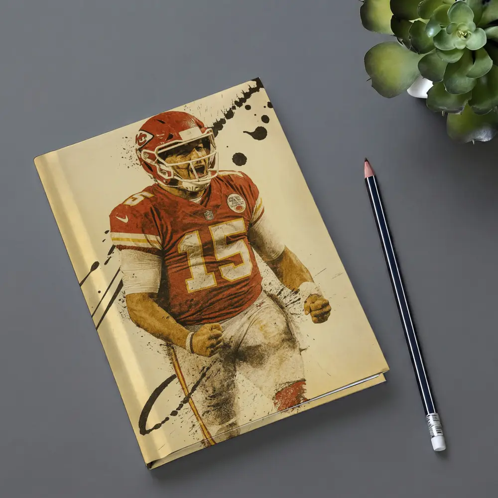 Kansas City Chiefs Number Fifteen Quarterback Art – Notebooks
