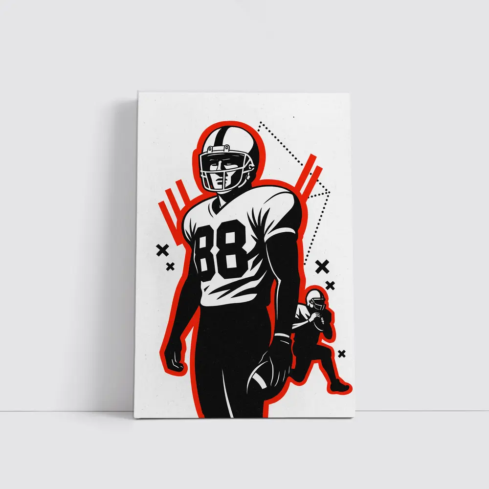 American Football Player Number Eighty Eight Art – Wall Art