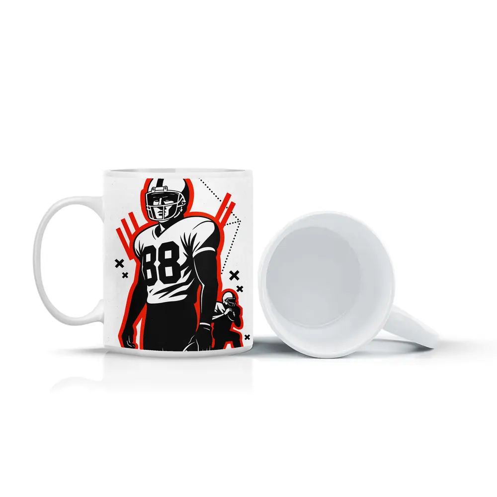 American Football Player Number Eighty Eight Art – Mugs