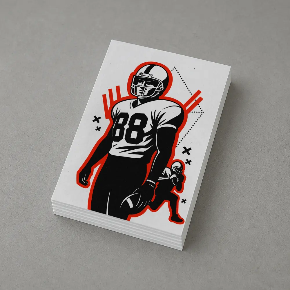American Football Player Number Eighty Eight Art – Postcards