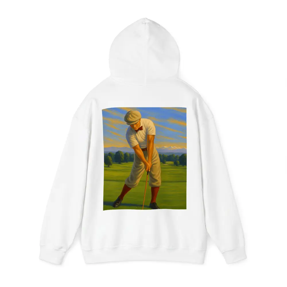 Vintage Golfer Oil Painting Green Course – Hoodies