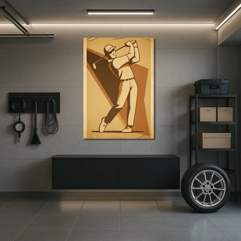 Retro Golf Swing Art Deco Style – Wall Art