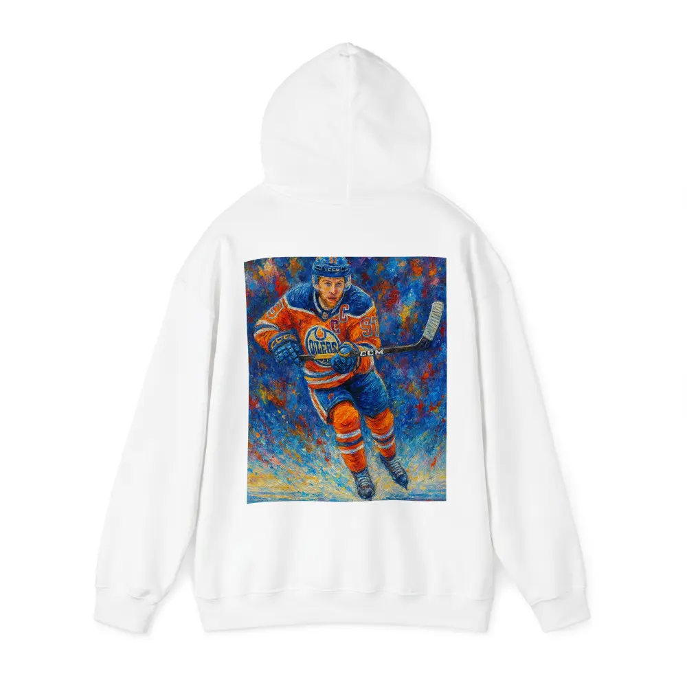 Edmonton Oilers Hockey Player Impressionist Oil Painting – Hoodies
