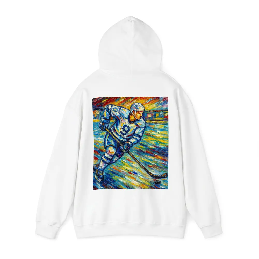 Hockey Player Impressionist Colorful Ice Rink – Hoodies