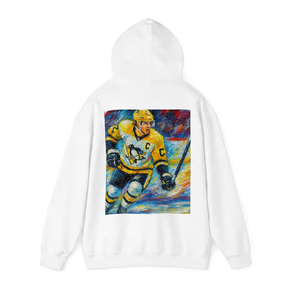 Pittsburgh Penguins Hockey Player Palette Knife Painting – Hoodies