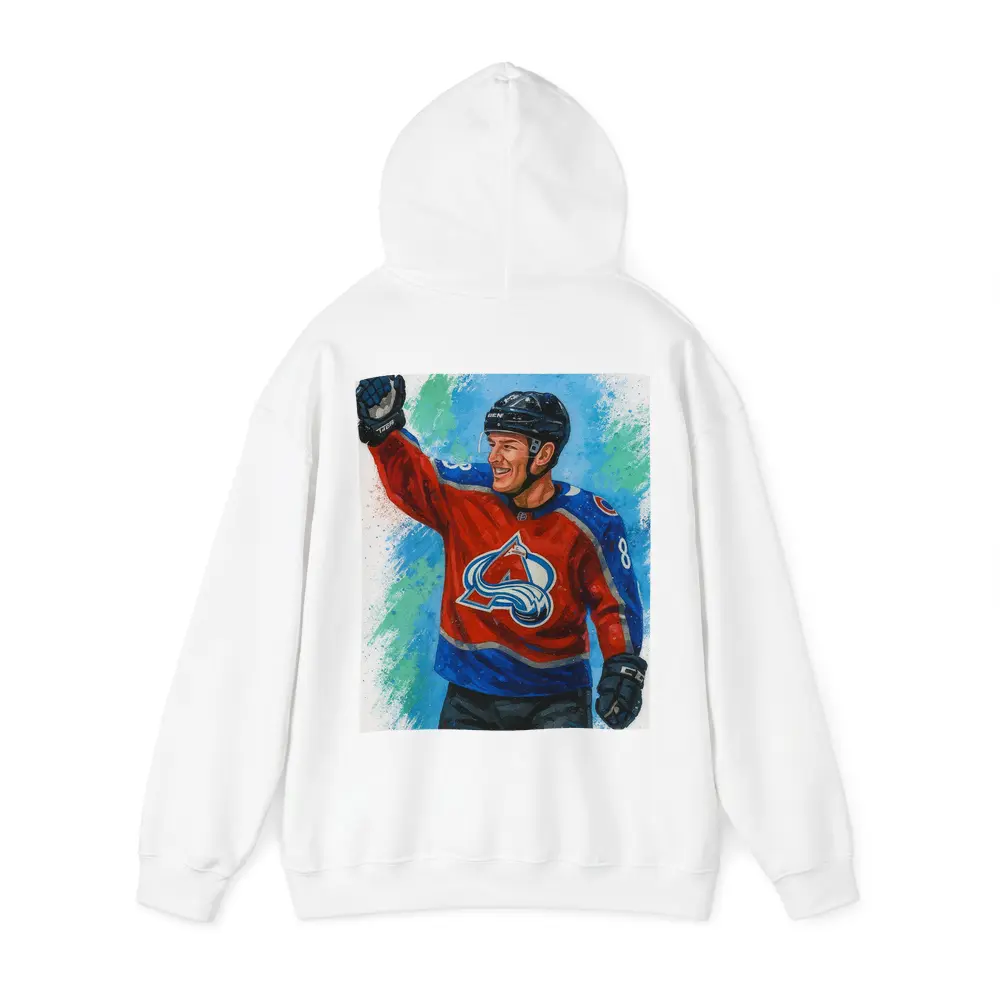 Colorado Avalanche Hockey Player Watercolor Art – Hoodies
