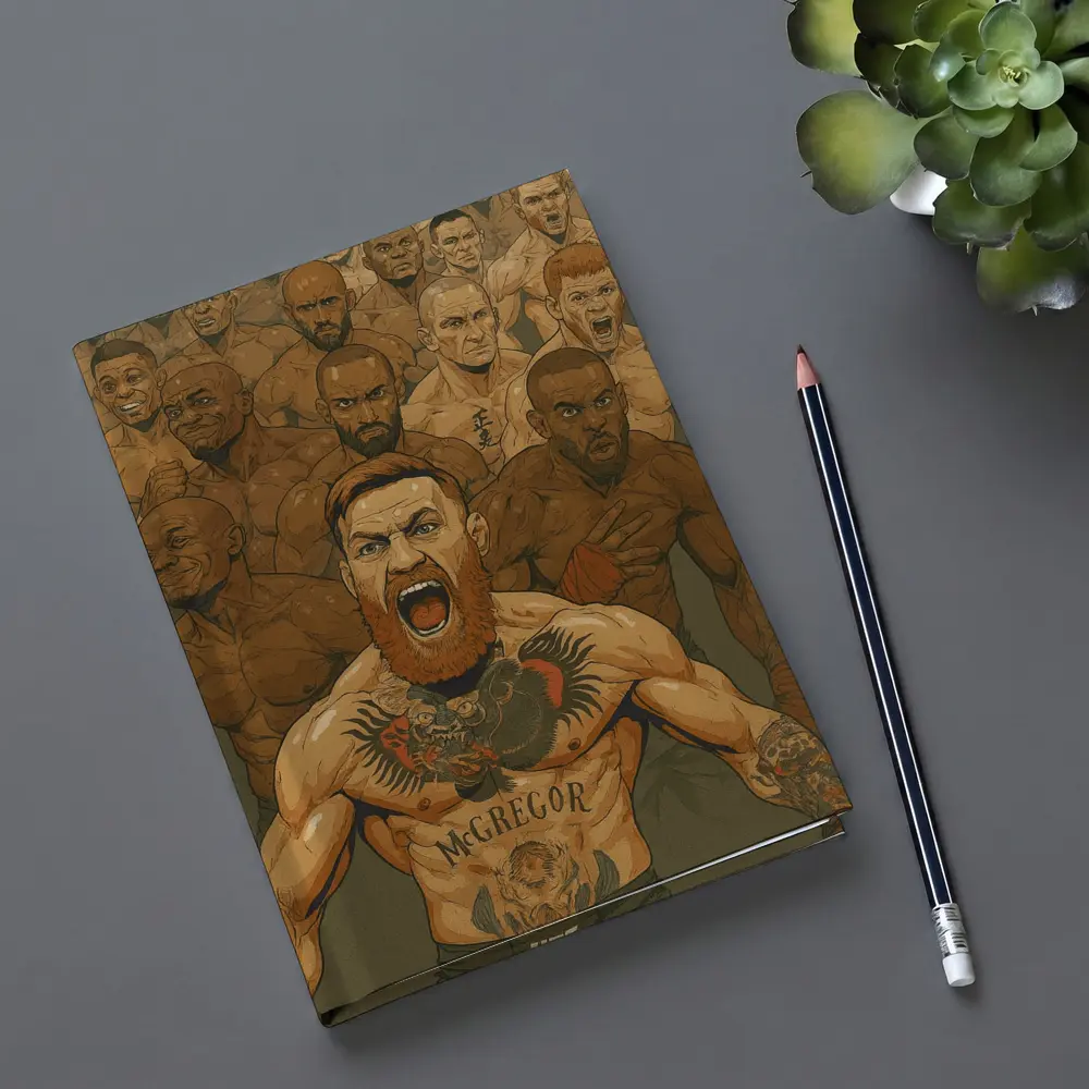 McGregor UFC Fighter Crowd Illustration Art – Notebooks