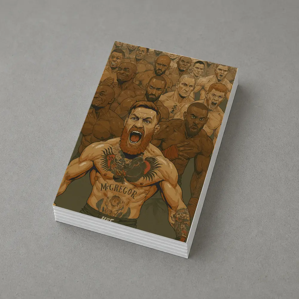 McGregor UFC Fighter Crowd Illustration Art – Postcards