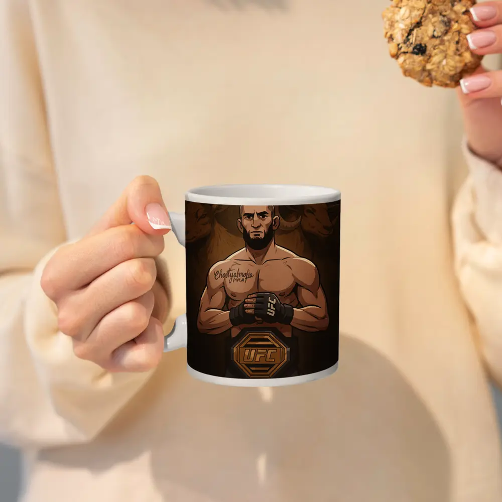 UFC Champion Fighter Anime Art Ram Background – Mugs