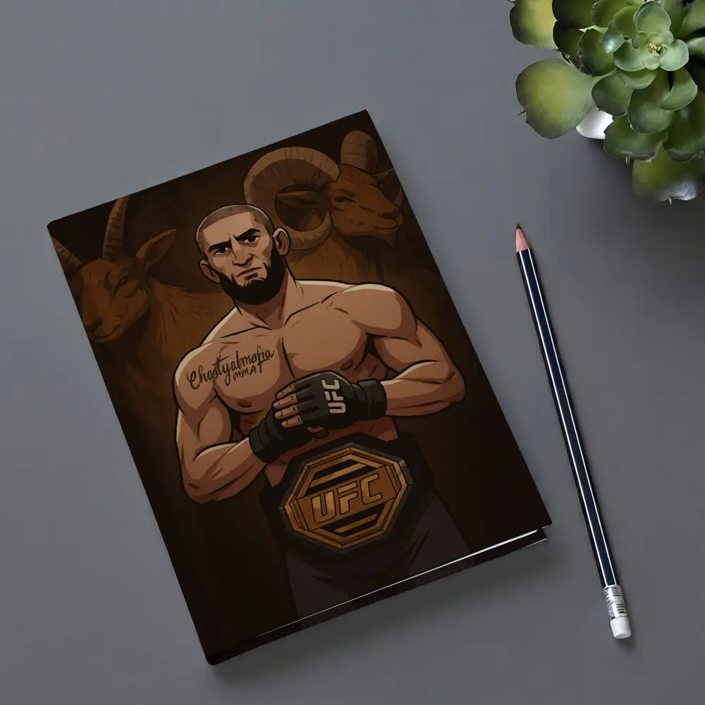 UFC Champion Fighter Anime Art Ram Background – Notebooks
