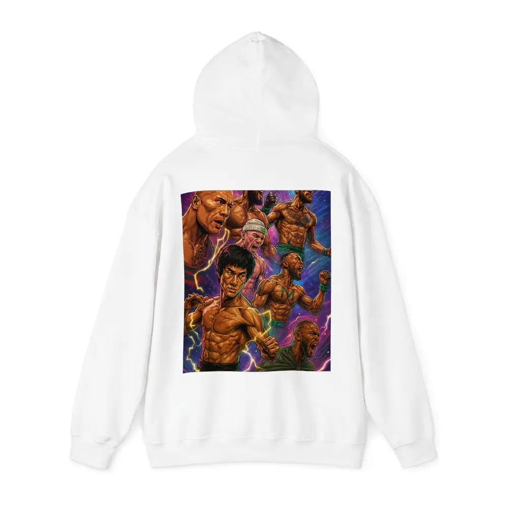 Legendary Fighters Comic Art Purple Background – Hoodies