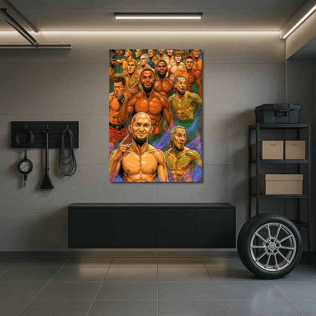 MMA UFC Fighters Comic Art Illustration – Wall Art