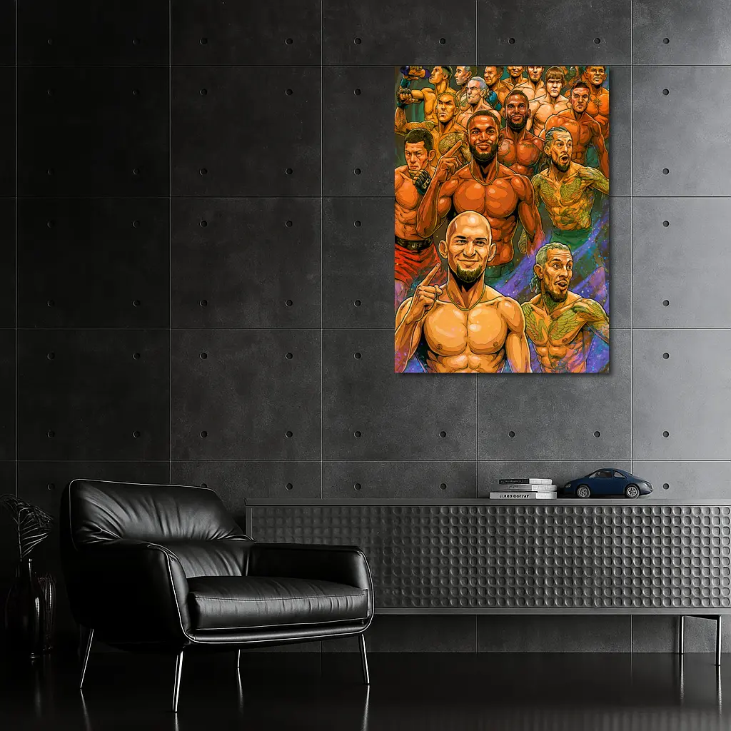 MMA UFC Fighters Comic Art Illustration – Wall Art