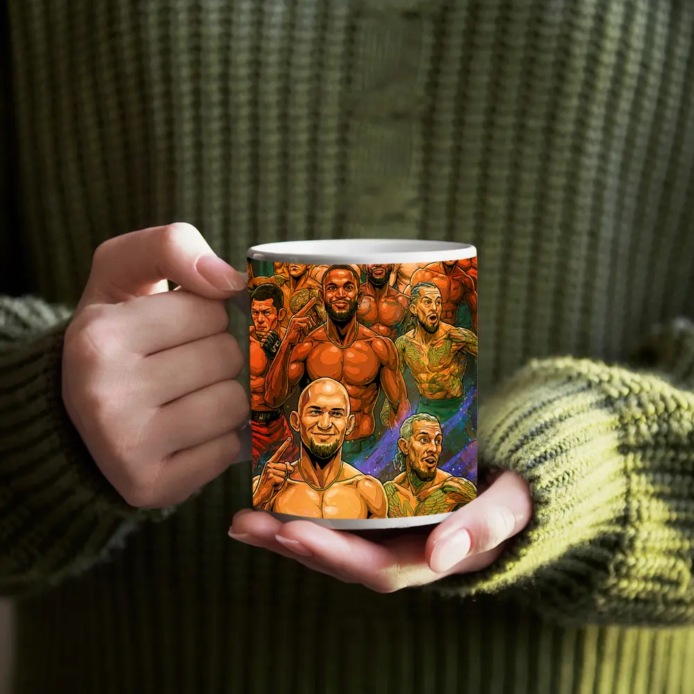 MMA UFC Fighters Comic Art Illustration – Mugs