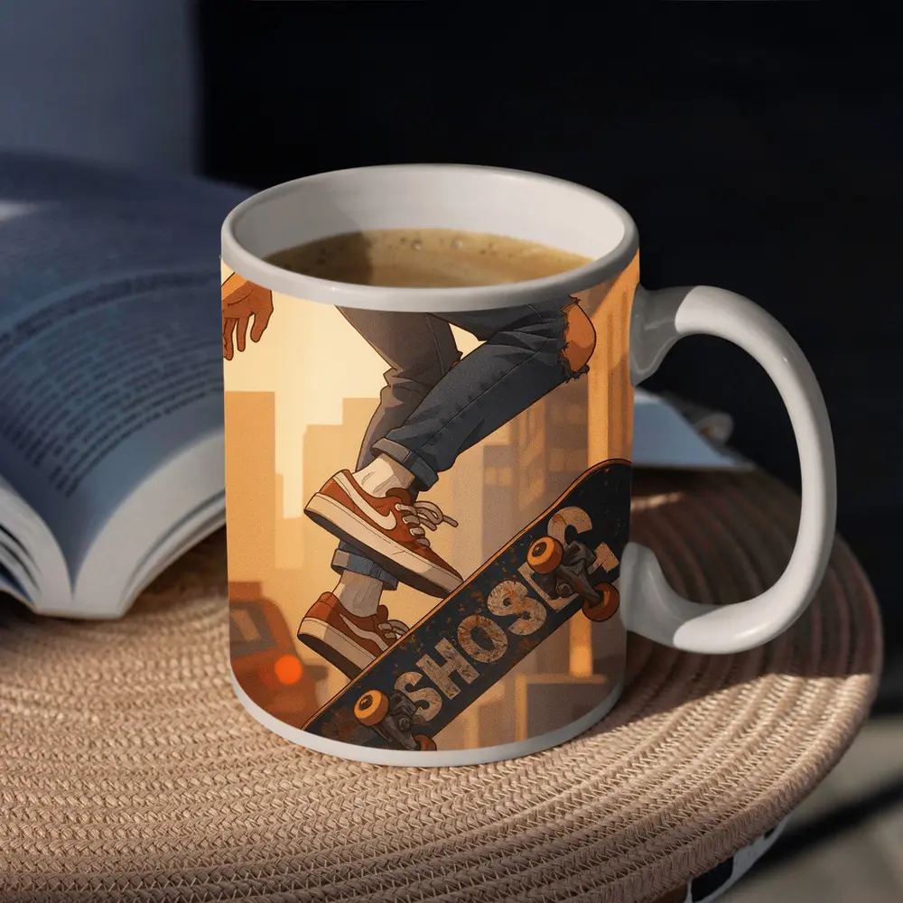 Skater Kickflip Anime Art Urban Street – Mugs