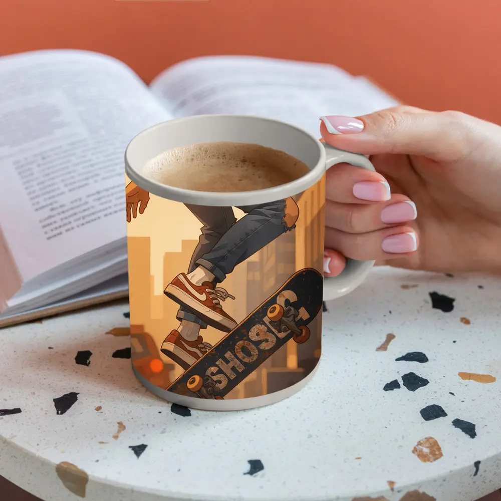 Skater Kickflip Anime Art Urban Street – Mugs