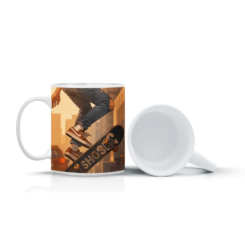 Skater Kickflip Anime Art Urban Street – Mugs