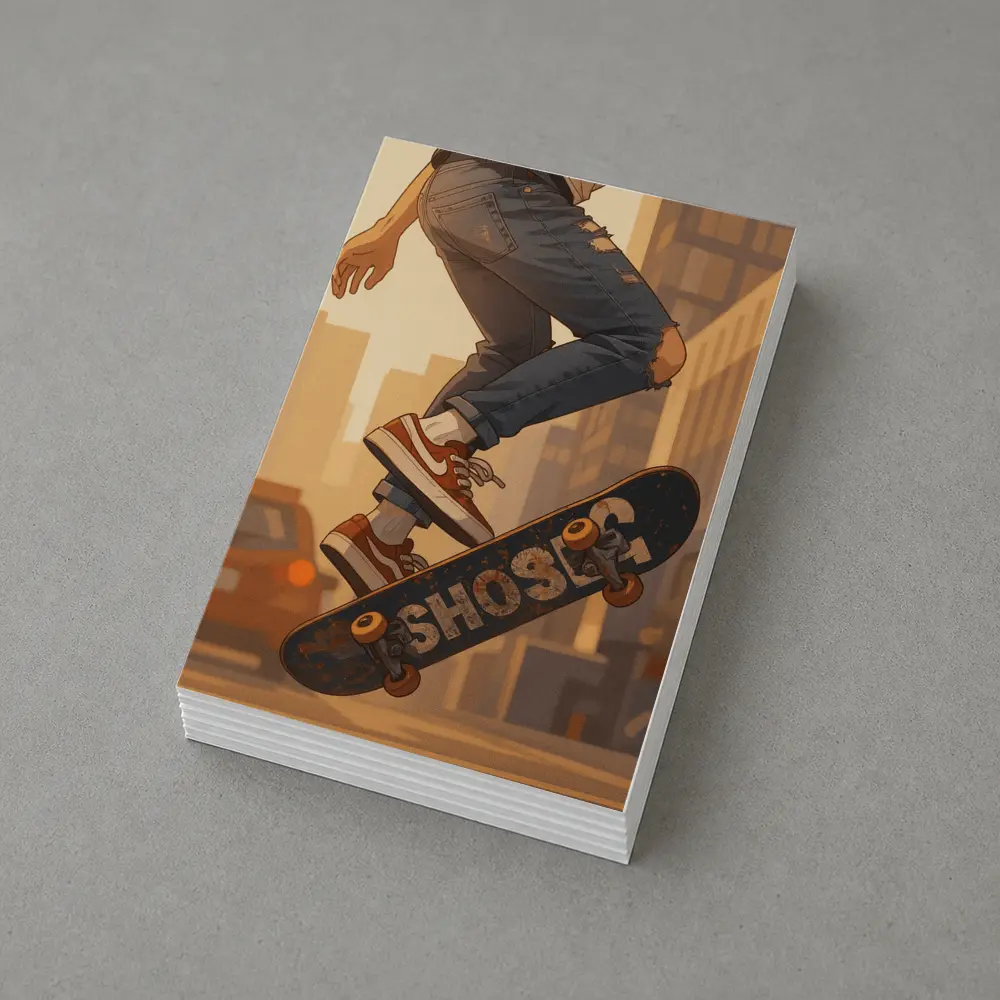 Skater Kickflip Anime Art Urban Street – Postcards
