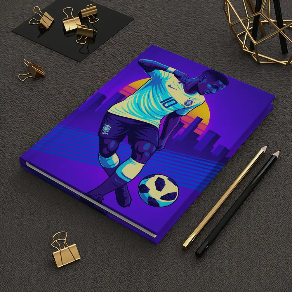 Brazil Soccer Player Number Ten Retro City – Notebooks
