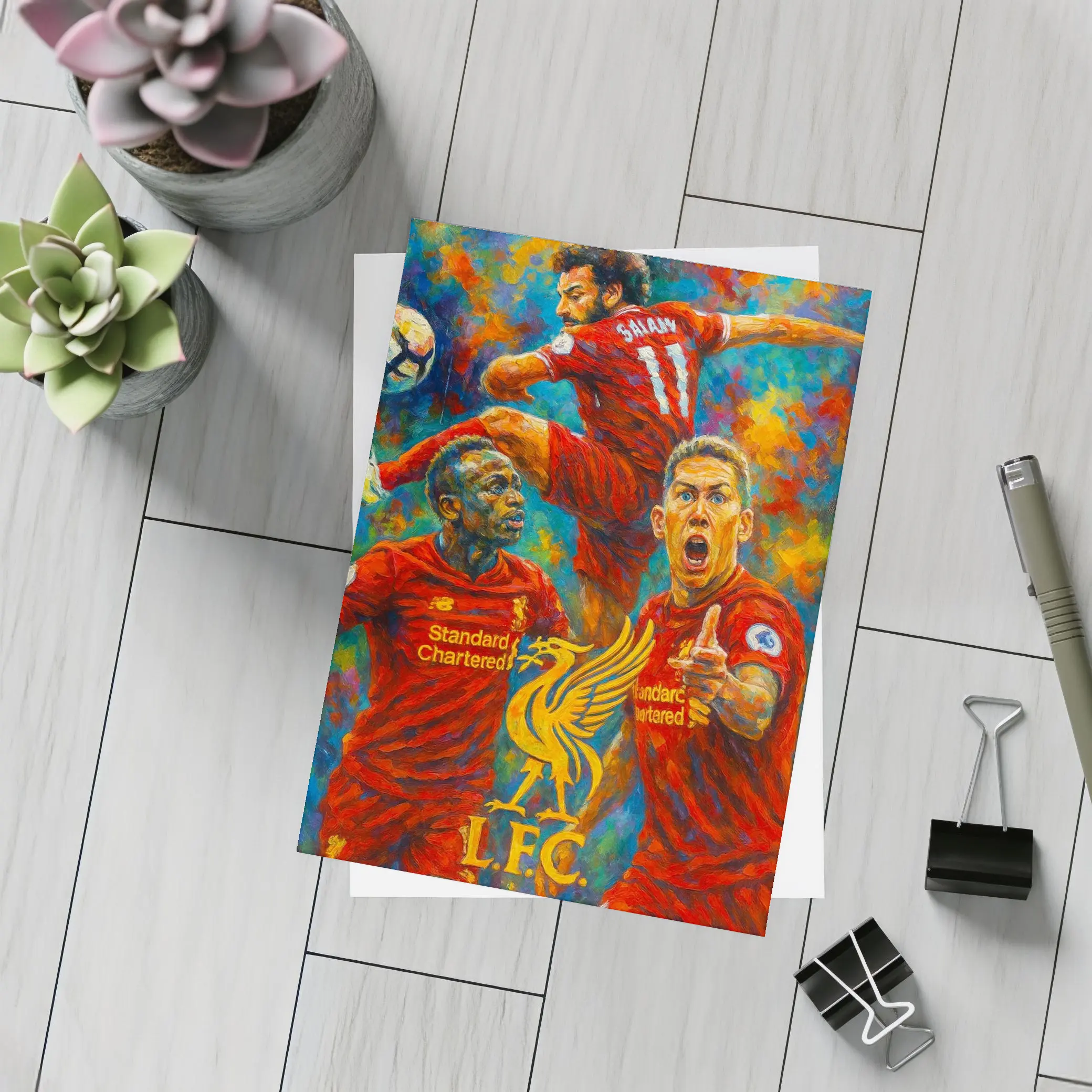 Liverpool FC Players Oil Painting Art – Postcards