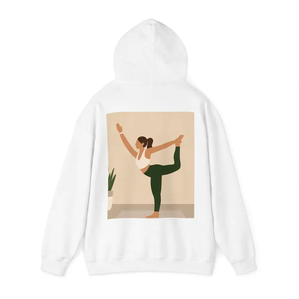 Yoga Dancer Pose Woman Beige Minimal – Hoodies