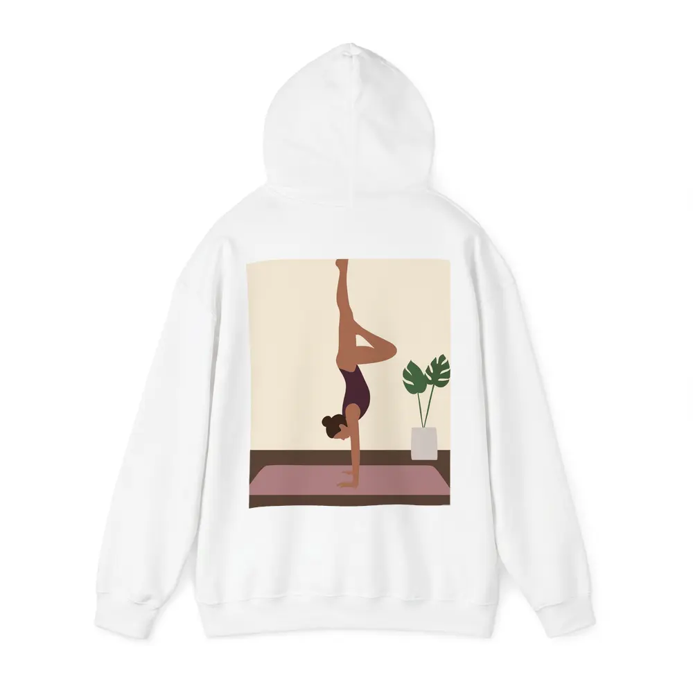 Woman Doing Handstand On Yoga Mat – Hoodies
