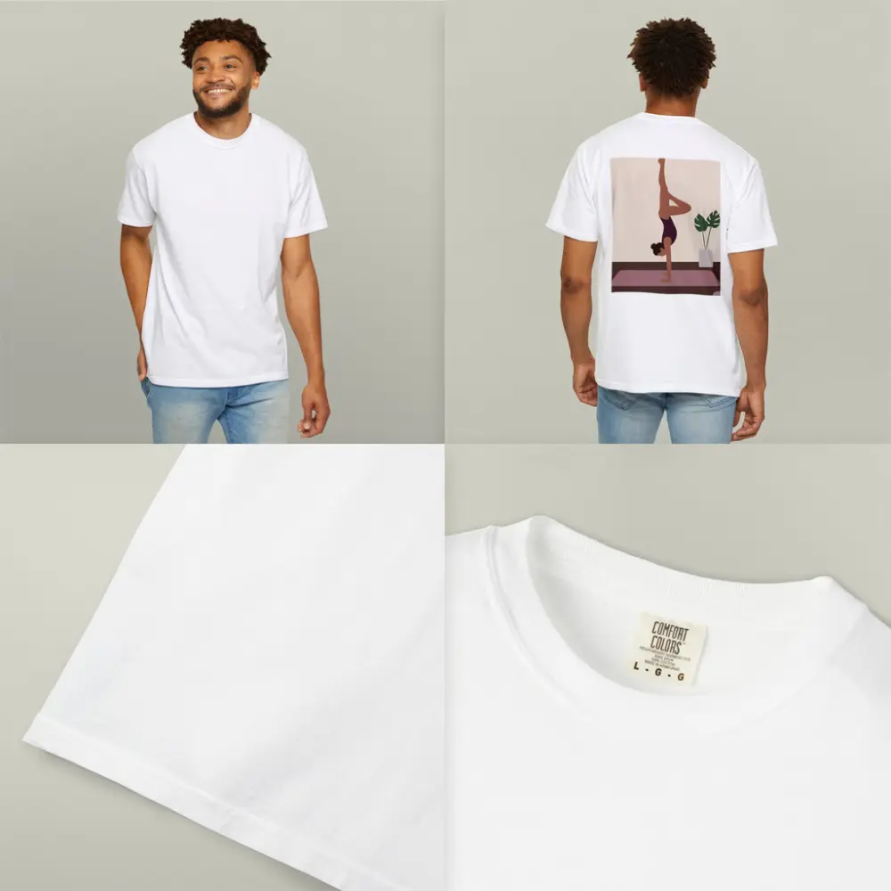 Woman Doing Handstand On Yoga Mat – T-Shirts