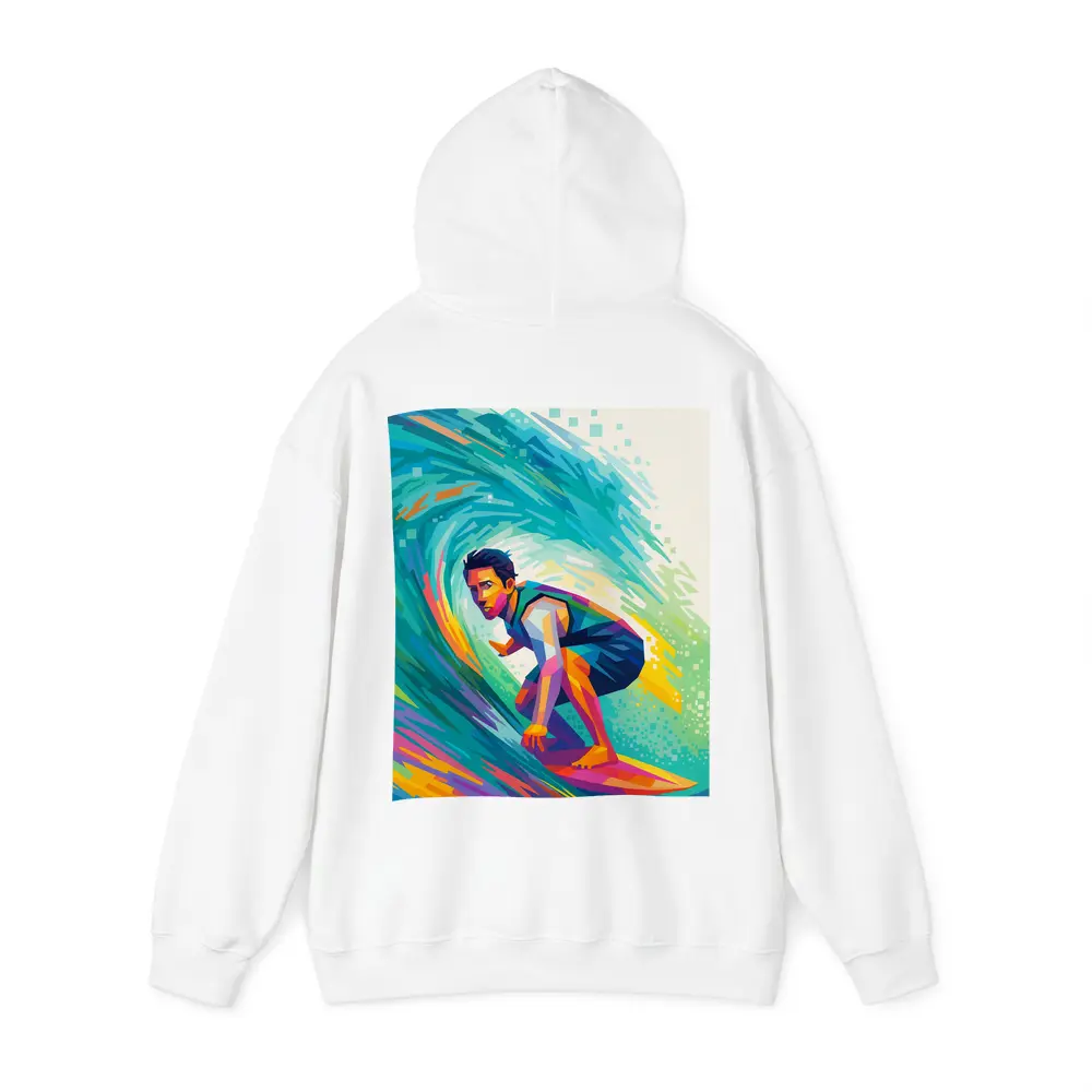Surfer Riding Colorful Wave Pop Art – Hoodies
