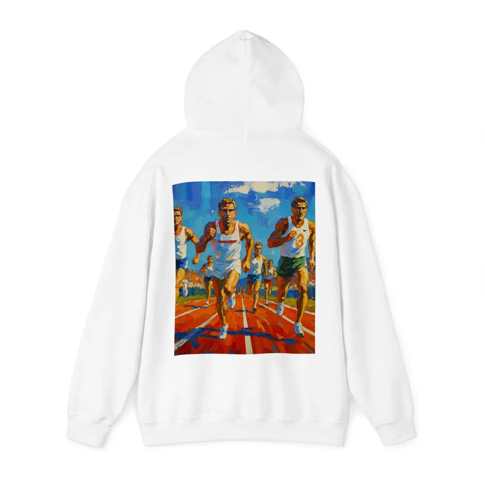 Track Runners Racing Oil Painting Art – Hoodies
