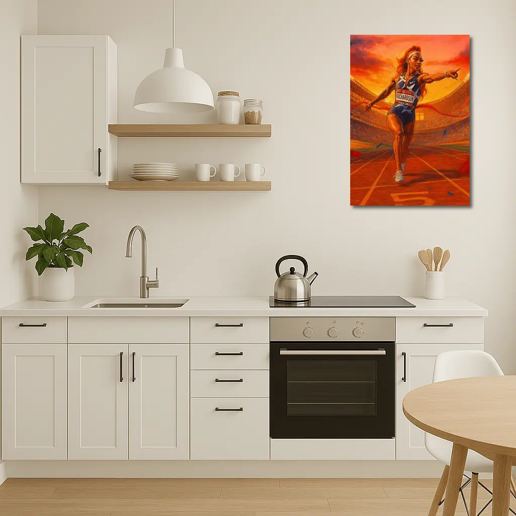 Richardson Sprinter Crossing Finish Line Stadium – Wall Art