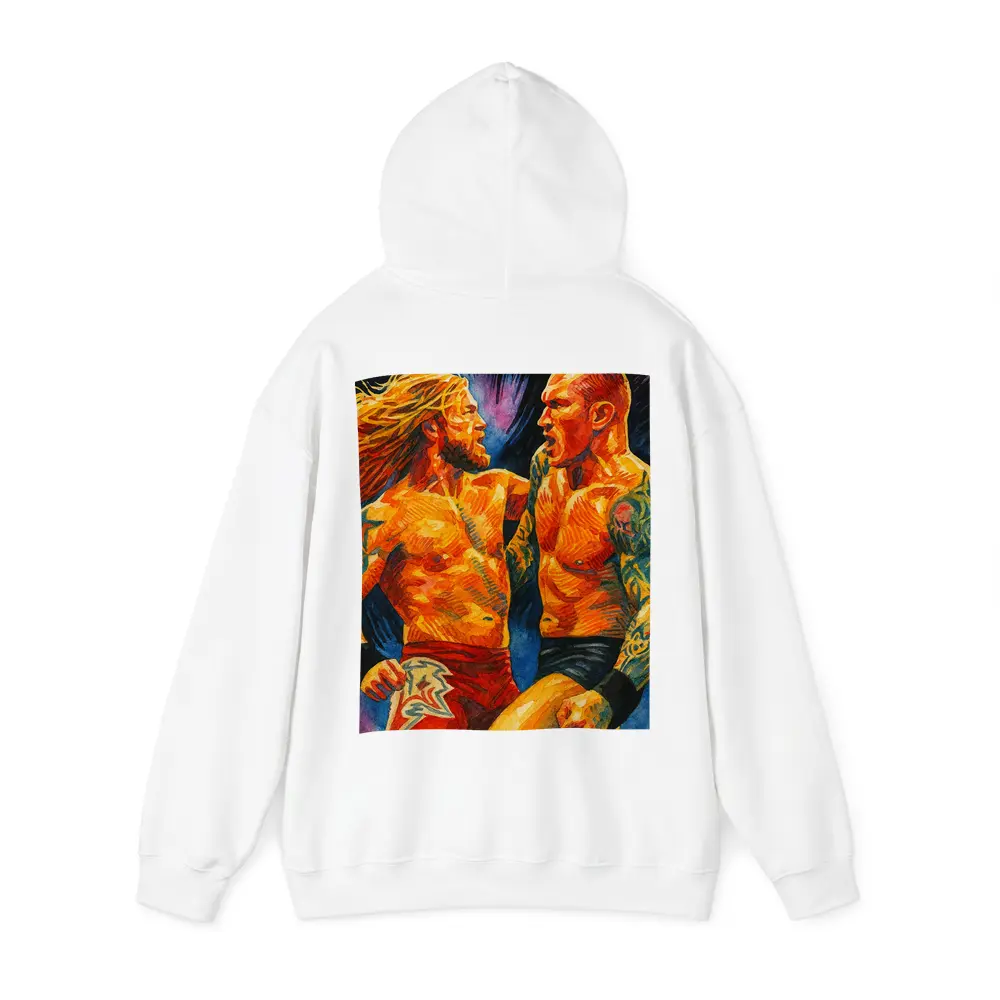 Edge vs Randy Orton Wrestling Watercolor Art – Hoodies