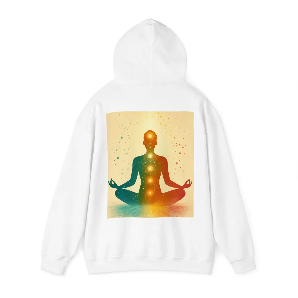 Chakra Meditation Silhouette Colorful Spiritual Art – Hoodies