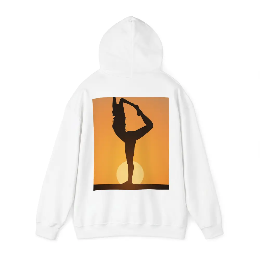 Yoga Silhouette Woman Dancer Pose Sunset – Hoodies