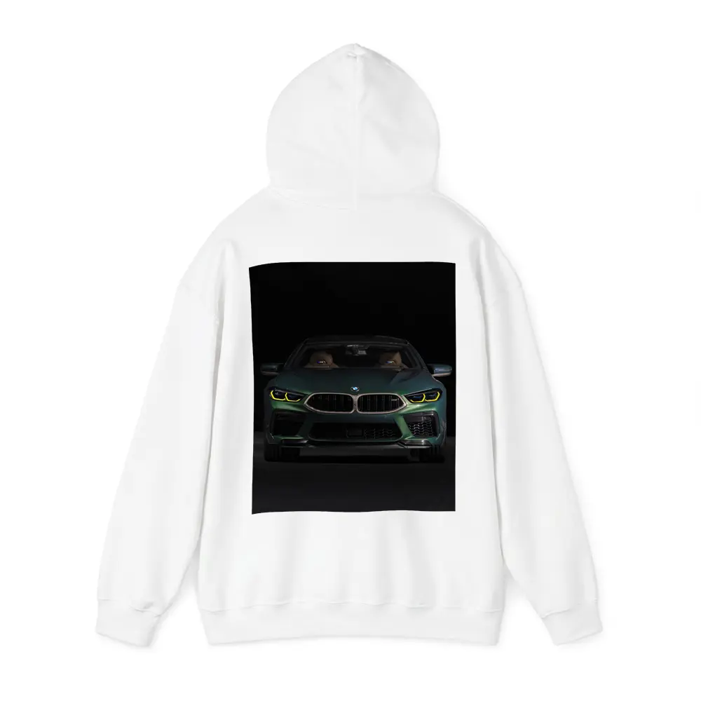 BMW M8 Dark Green Front View Night – Hoodies