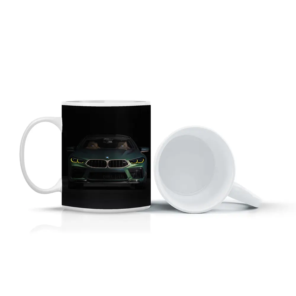 BMW M8 Dark Green Front View Night – Mugs