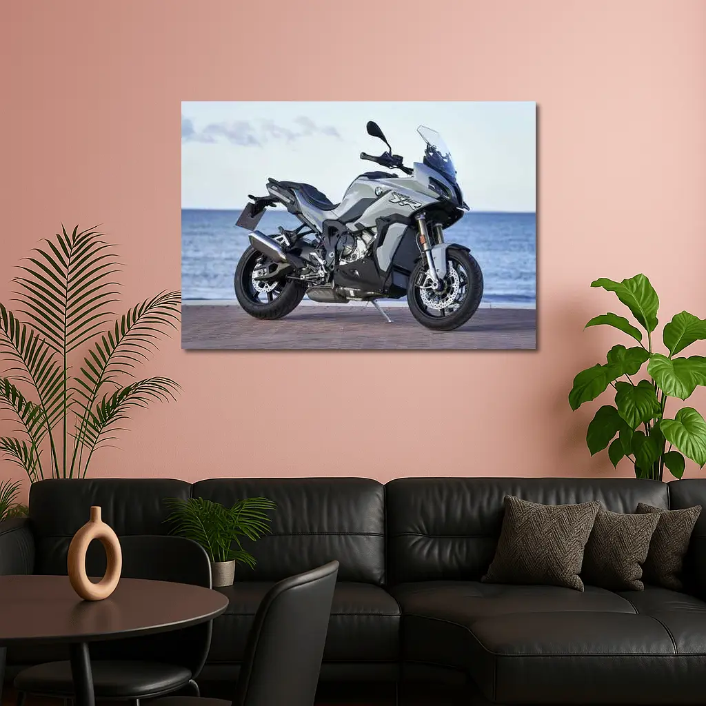 BMW S1000XR Adventure Bike Ocean Background – Wall Art